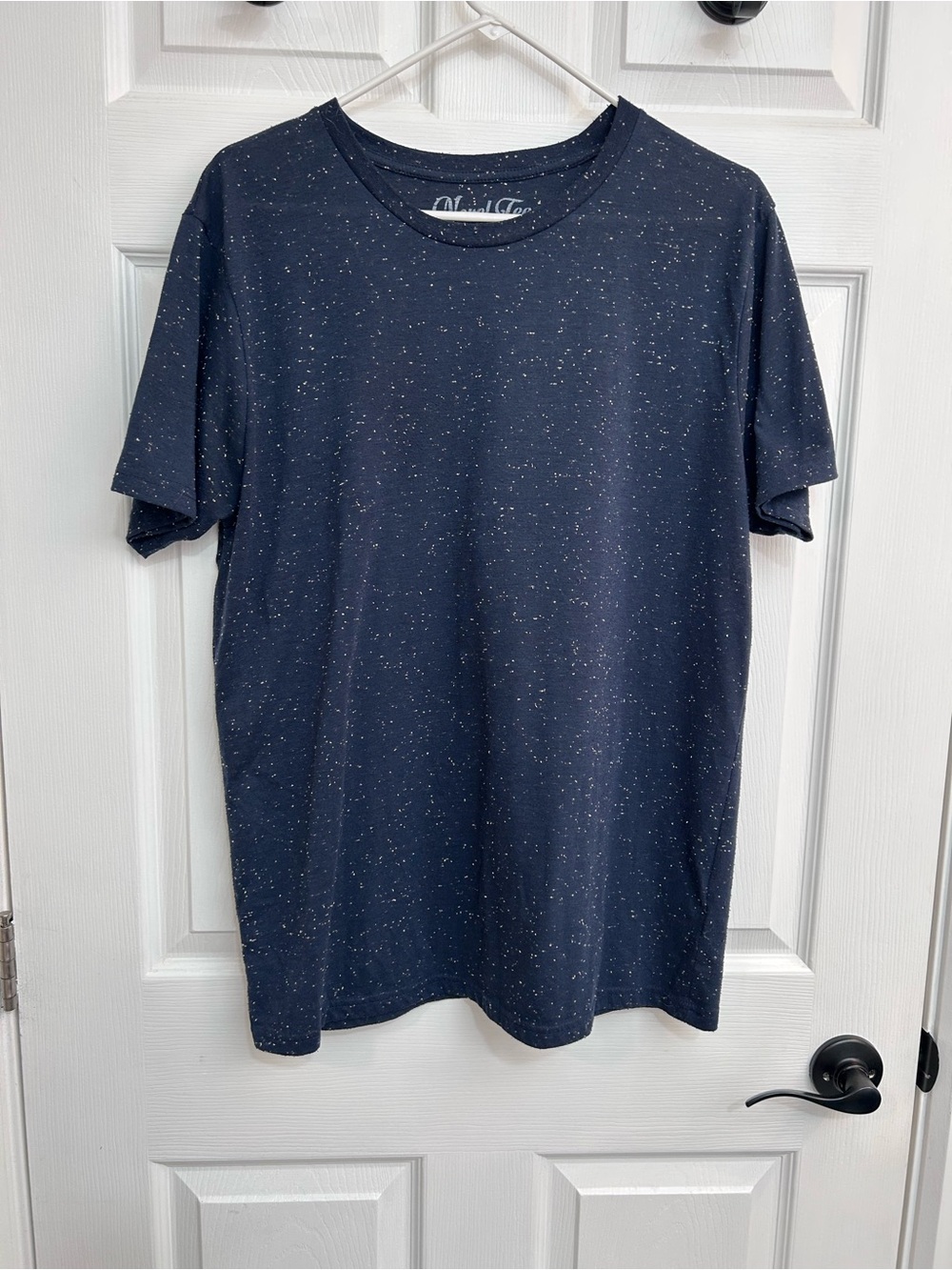 Men's Navy Speckle Crew Neck Short Sleeve Tee